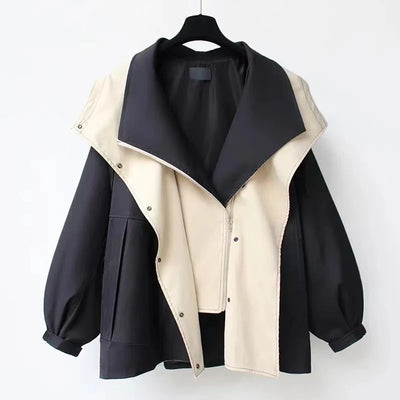 Manteau Trench Nouveau Printemps Automne 2025 pour Femme – Manteau Mi-Long Coréen avec Fermeture Éclair, Veste de Pluie pour Femme, Manteau d'Extérieur, Hauts pour Femme